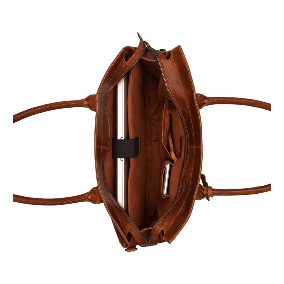 Burkely Antique Avery Laptopbag 15.6 inch cognac | Wennekes.nl