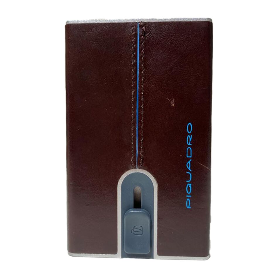 Piquadro Credit Card Case with Sliding System bruin | Wennekes.nl