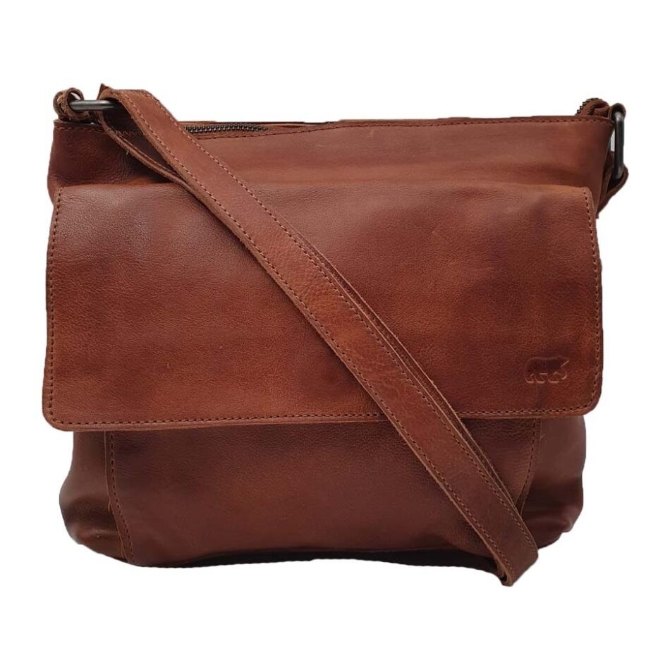Bear Design Nafees Design Rai Schoudertas cognac | Wennekes.nl