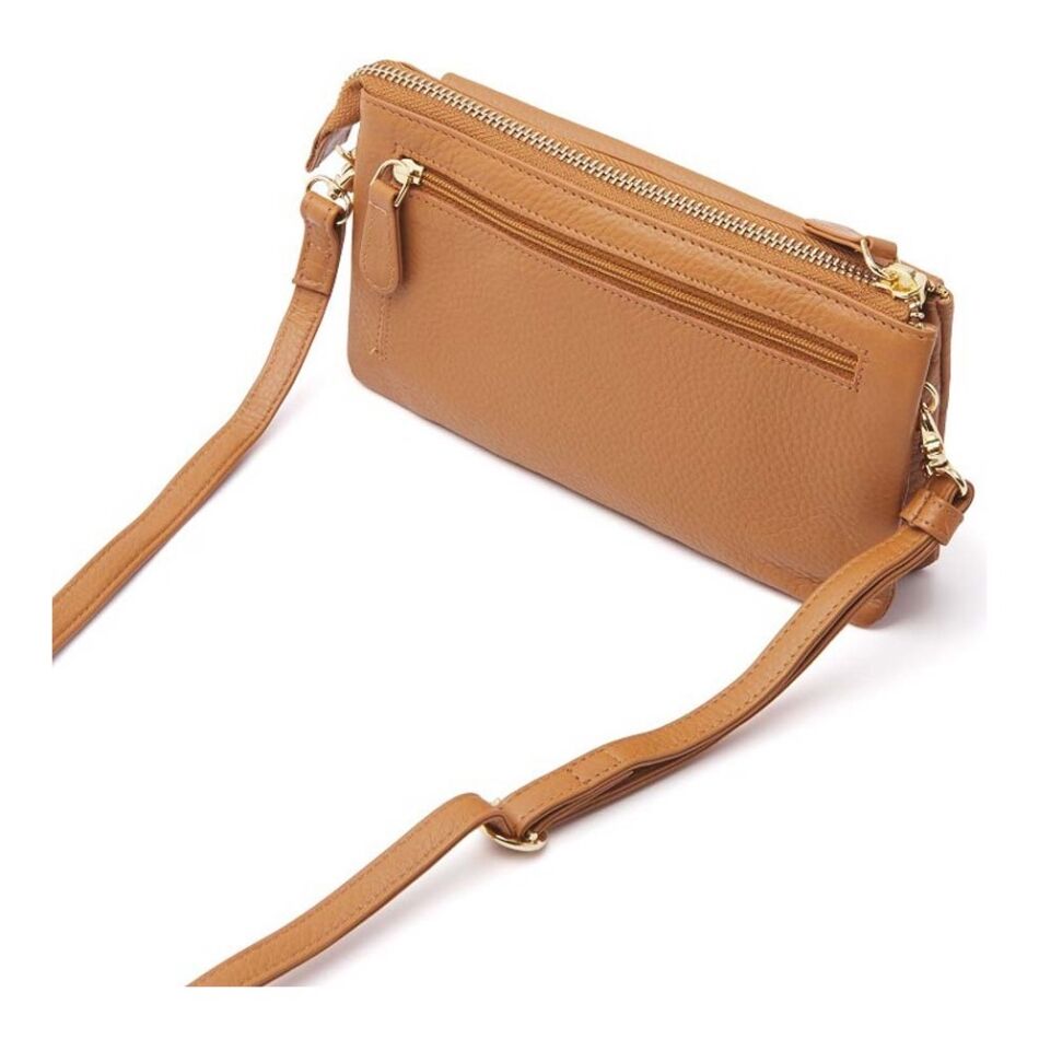 De Rooy dR Amsterdam Mint Schouderstas / Clutch cognac | Wennekes.nl