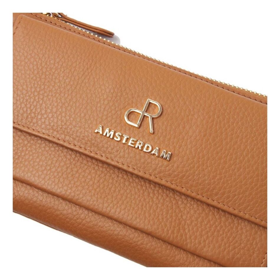 De Rooy dR Amsterdam Mint Schouderstas / Clutch cognac | Wennekes.nl