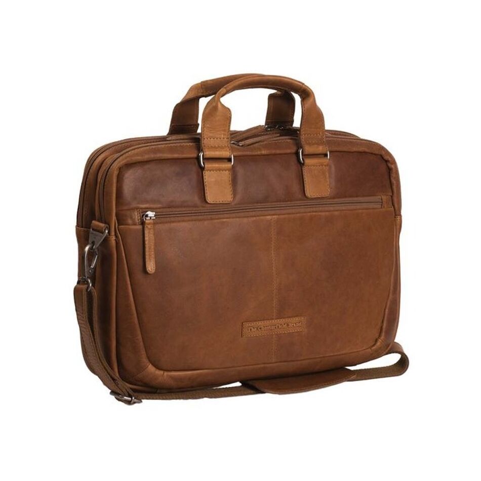The Chesterfield Brand Laptoptas Seth cognac | Wennekes.nl