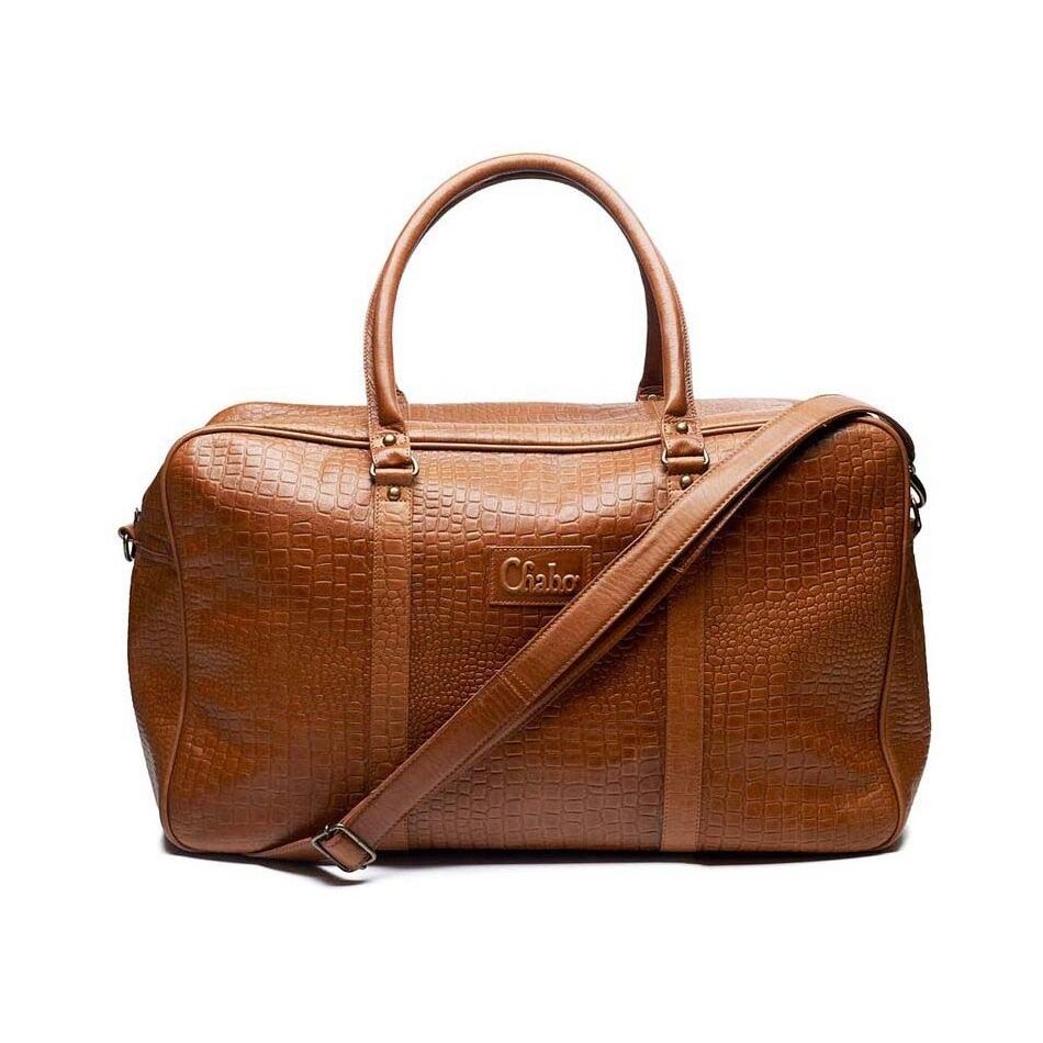 Chabo Rio Croco Weekender camel | Wennekes.nl