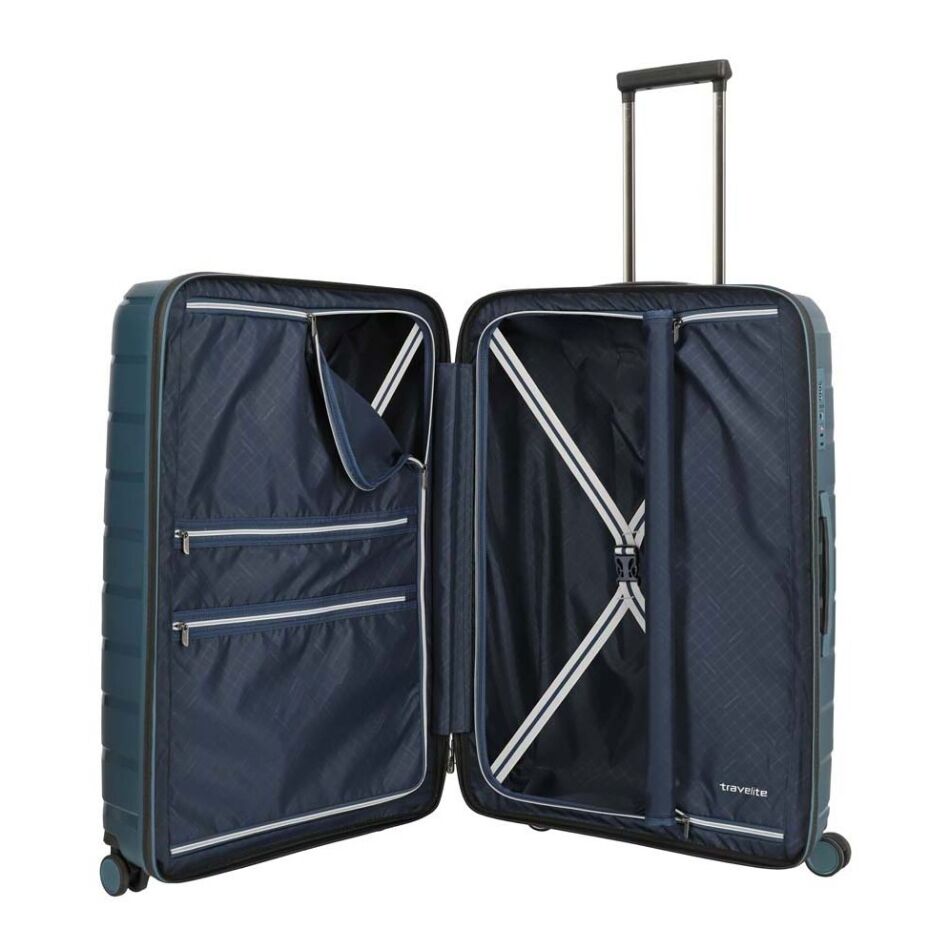 Travelite Air Base 4W Trolley L blauw | Wennekes.nl