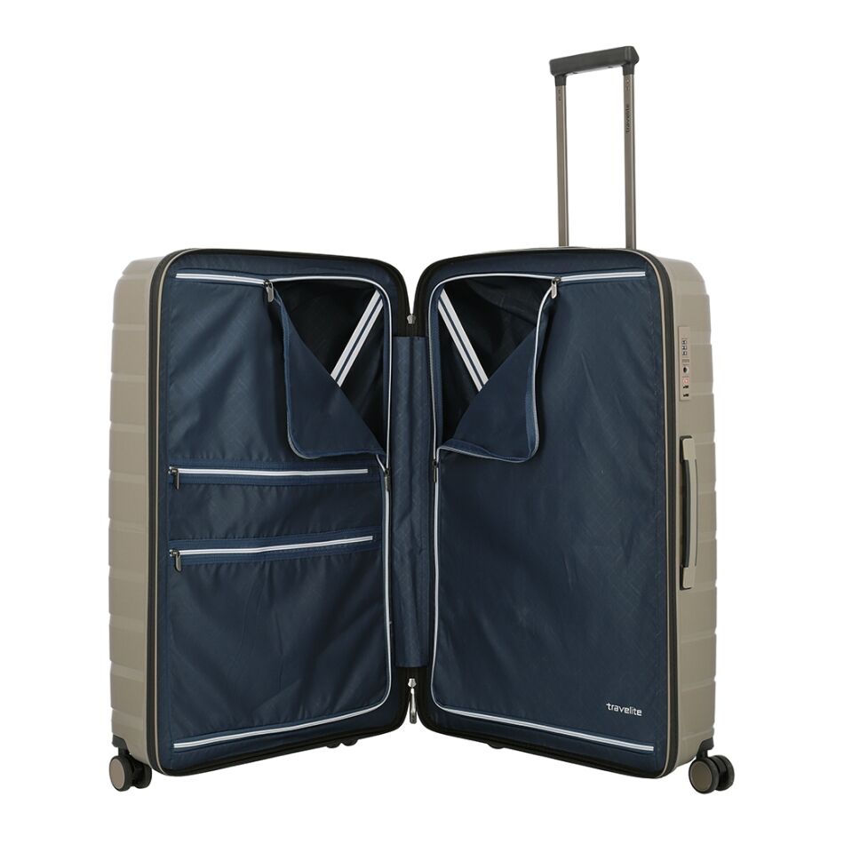 Travelite Air Base 4W Trolley L champagne | Wennekes.nl