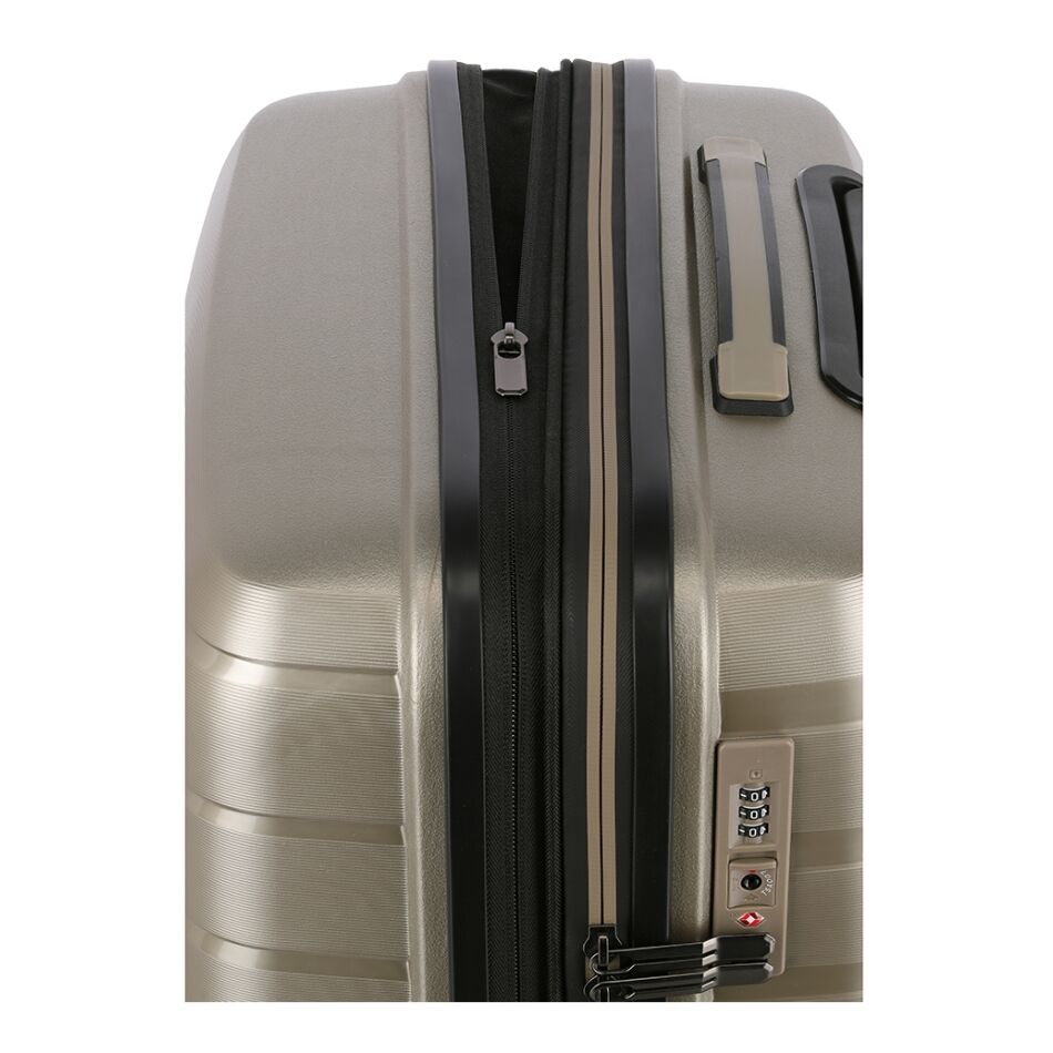 Travelite Air Base 4W Trolley M Exp. champagne | Wennekes.nl