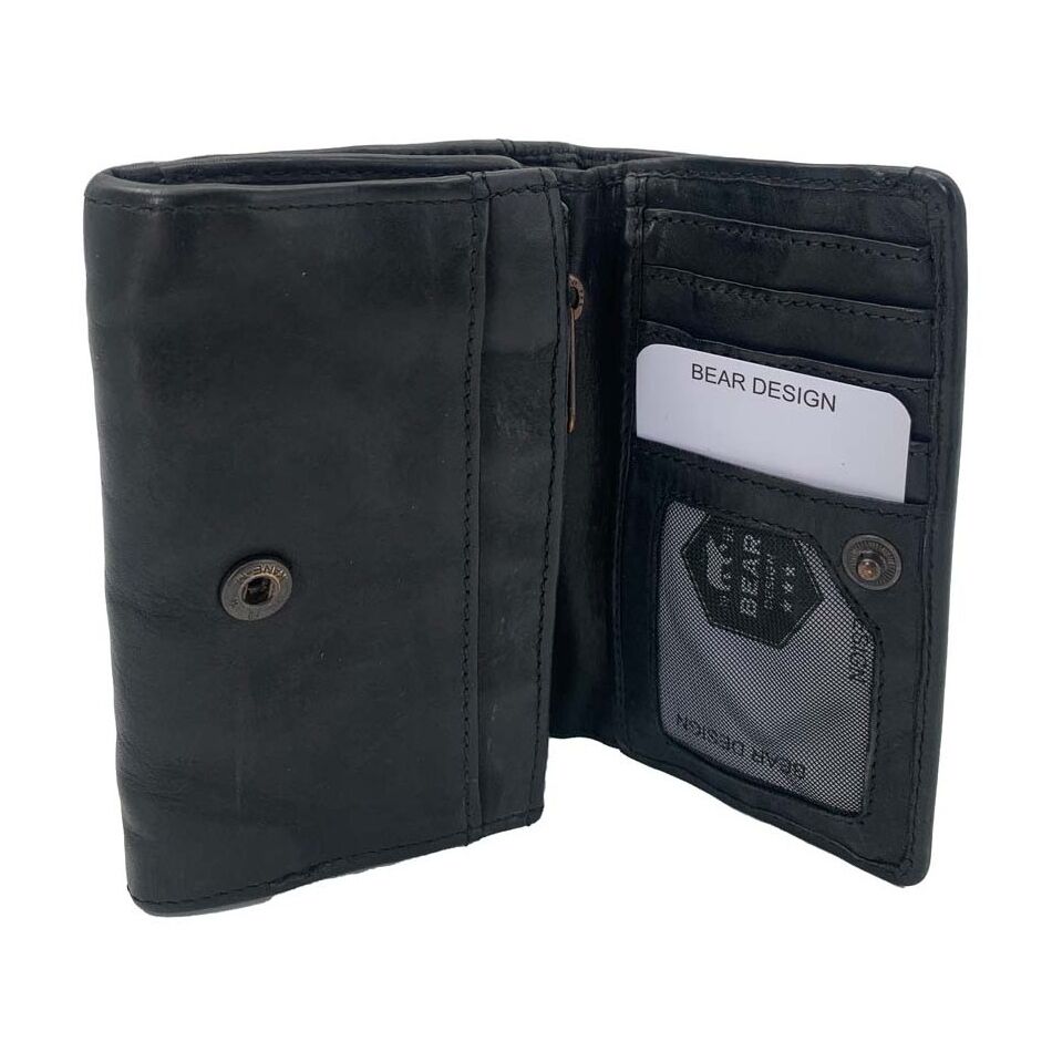 Bear Design Kleine Damesportemonnee RFID zwart | Wennekes.nl