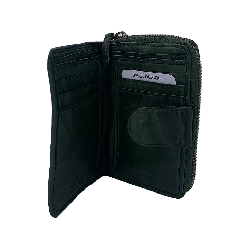 Bear Design Ritsportemonnee Loet groen | Wennekes.nl