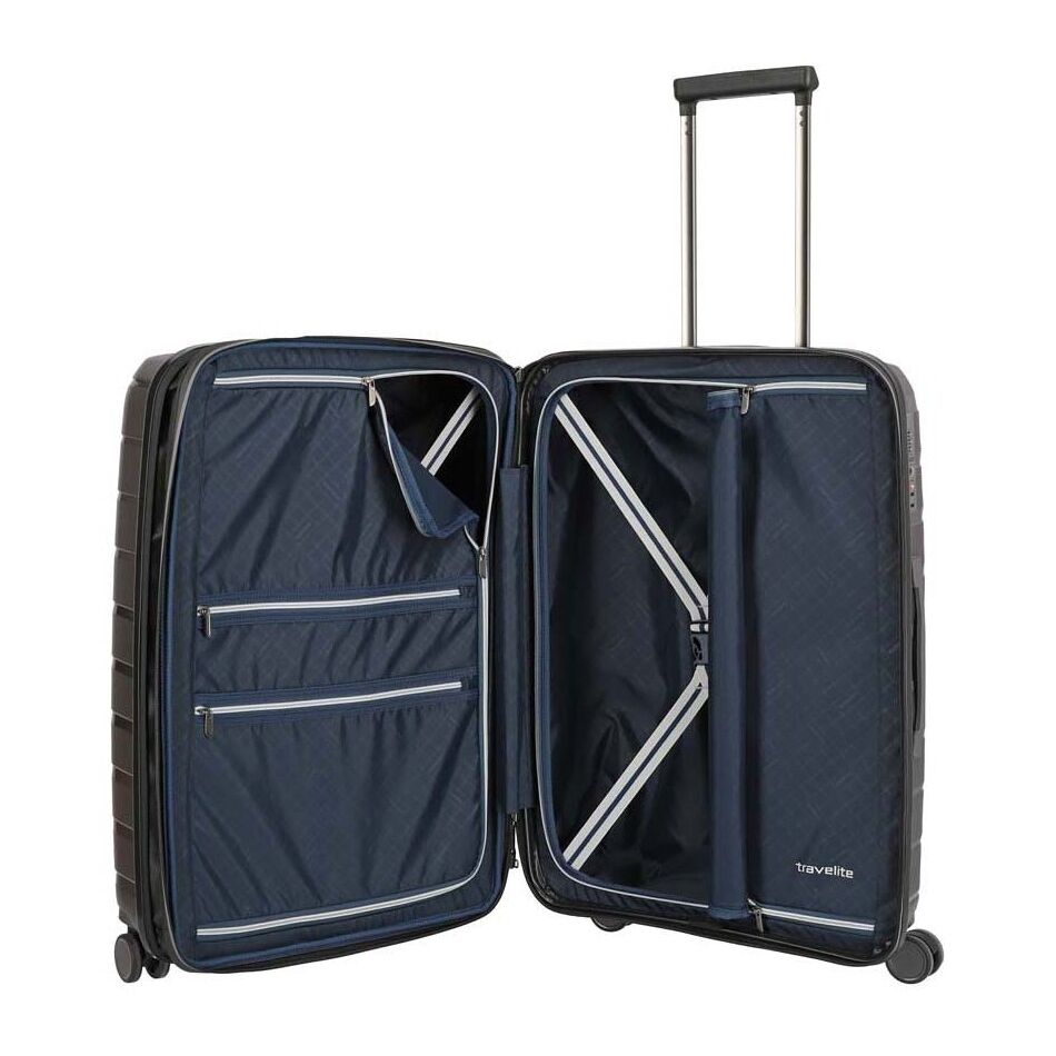 Travelite Air Base 4W Trolley M Exp. antraciet | Wennekes.nl