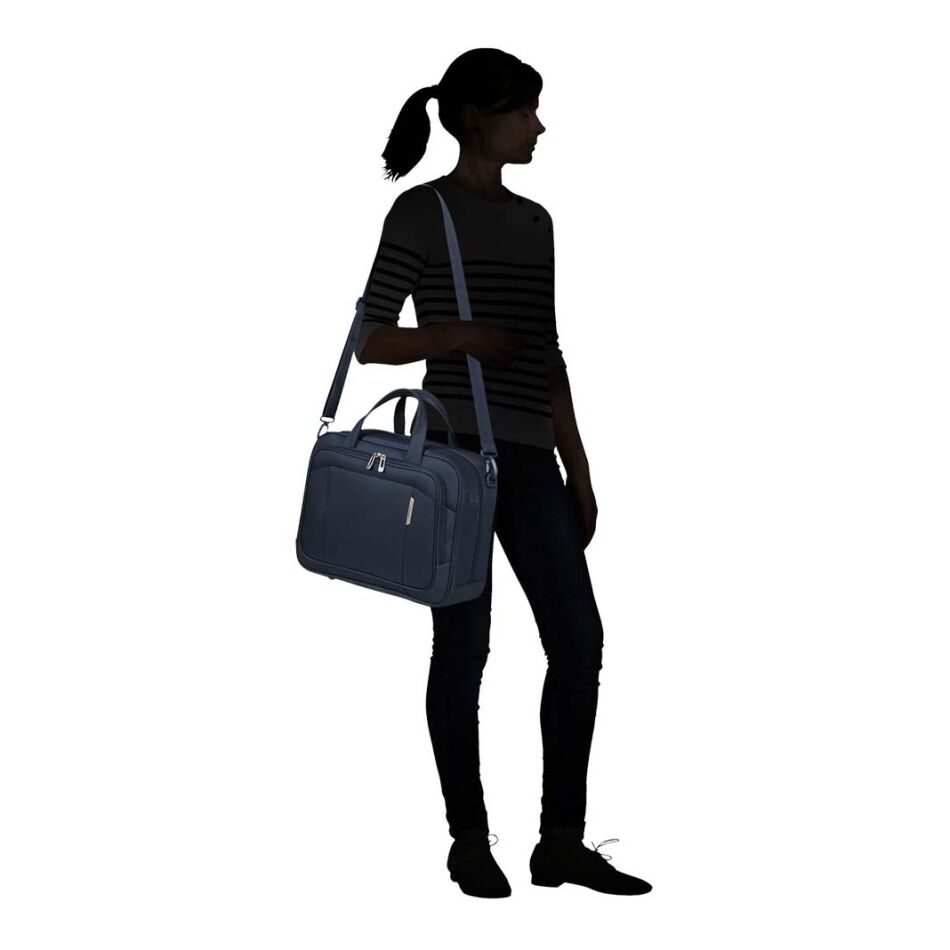 Samsonite Respark Laptop Shoulderbag blauw | Wennekes.nl