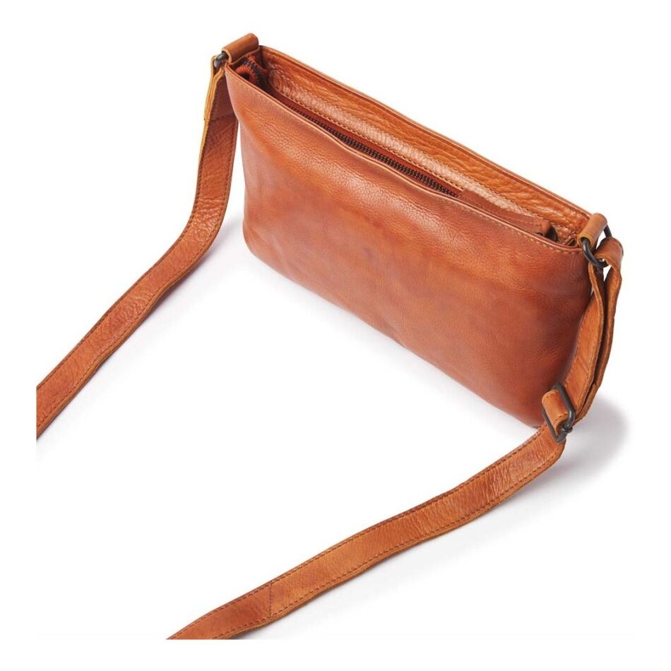 De Rooy dR Amsterdam Tampa Schoudertas cognac | Wennekes.nl