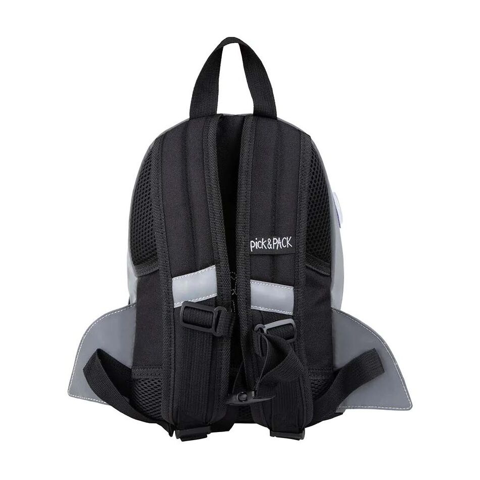 Pick & Pack Shark Shape Reflecting Backpack S grijs | Wennekes.nl