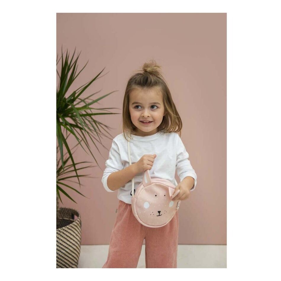 Trixie-Baby Round Purse Mrs. Rabbit roze | Wennekes.nl