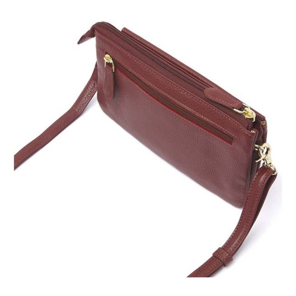 De Rooy dR Amsterdam Mint Schouderstas / Clutch bordeaux | Wennekes.nl