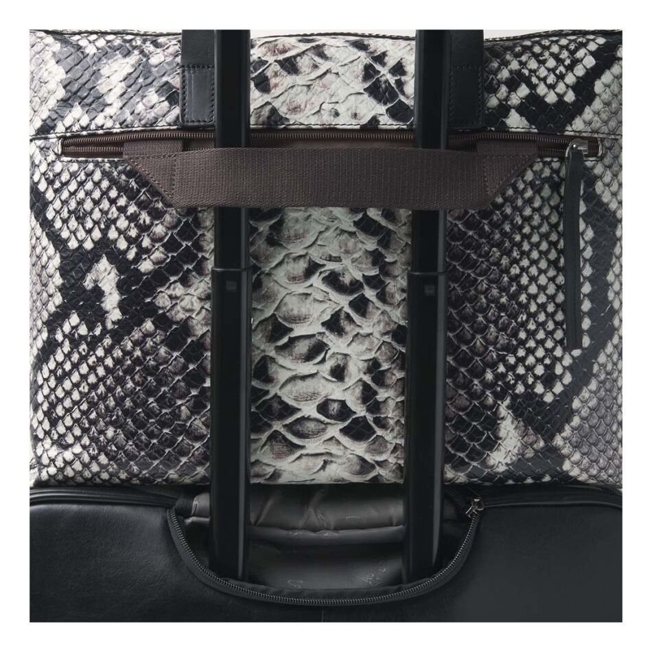 Castelijn & Beerens Limited Edition Python Shoulderbag 15,6 inch zwart | Wennekes.nl