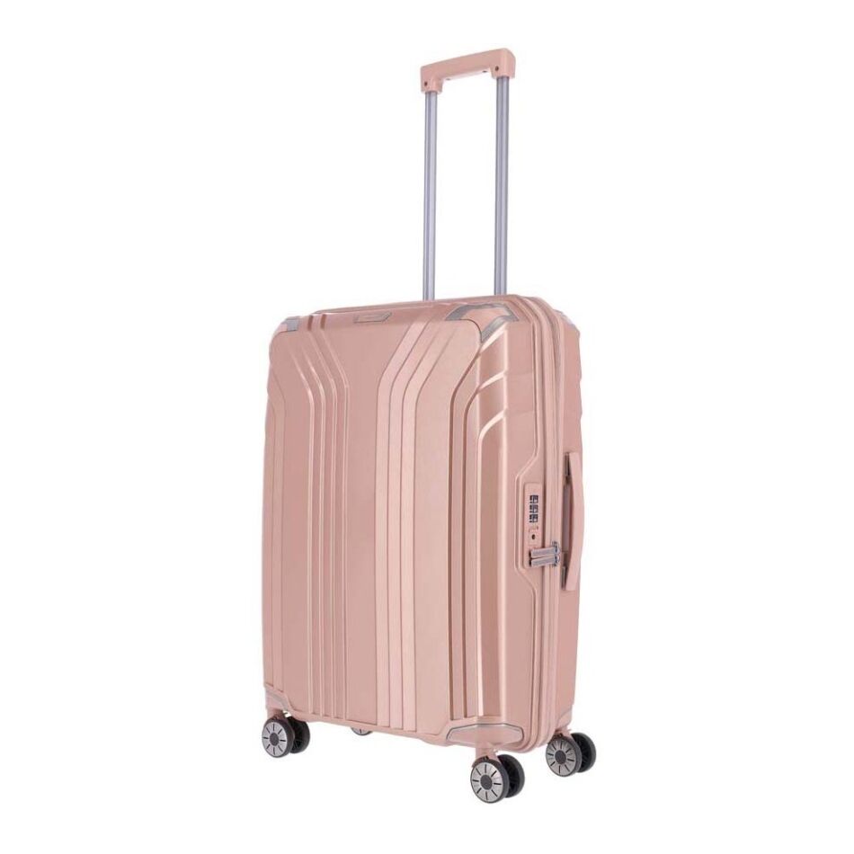 Travelite Elvaa 4W Trolley M Exp. roze | Wennekes.nl