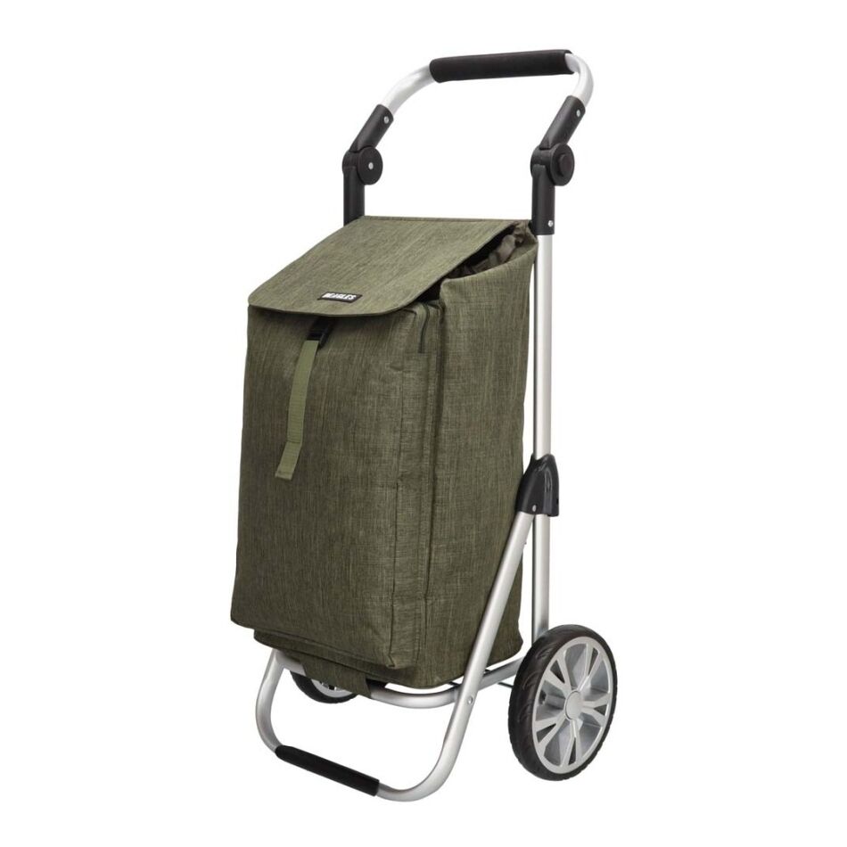 Beagles Alberic Boodschappentrolley met Rechte Greep olijfgroen | Wennekes.nl