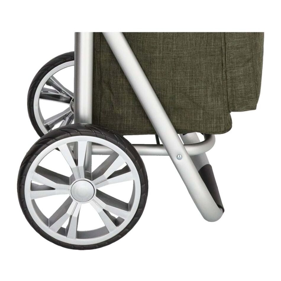 Beagles Alberic Boodschappentrolley met Rechte Greep olijfgroen | Wennekes.nl