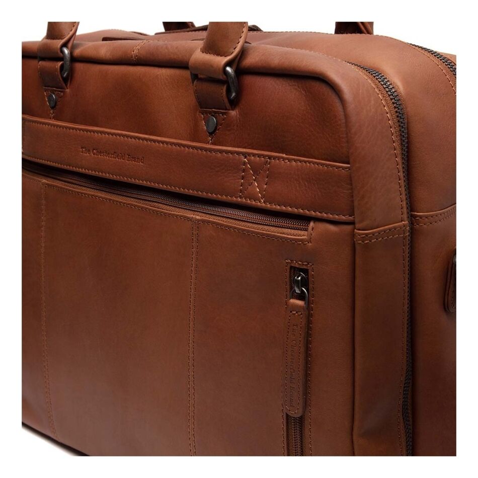 Chesterfield Laptoptas Boston Cognac | Wennekes