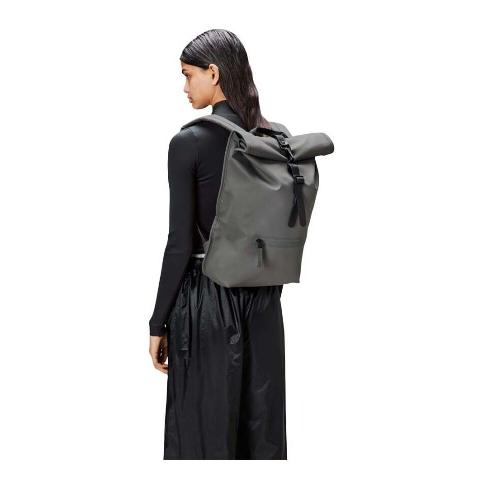 Rains Rolltop Rucksack W3 Grey | Wennekes