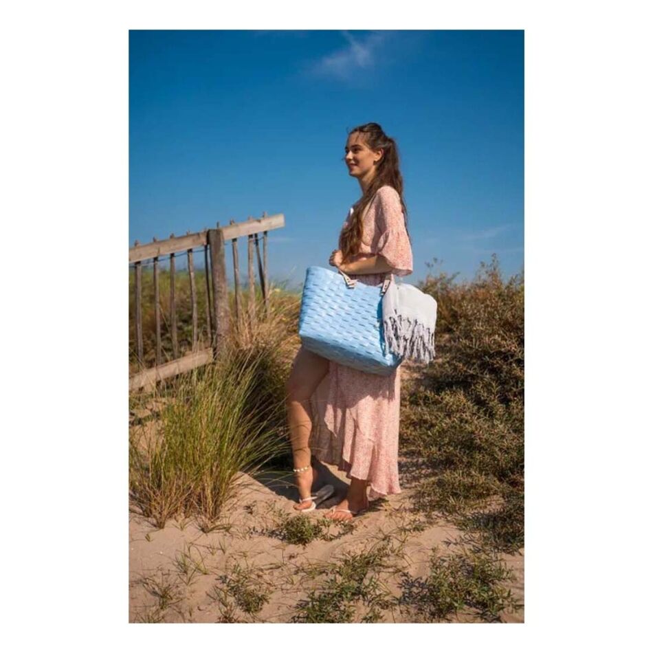 PE-Florence Recycle Life Strandtas Blauw | Wennekes