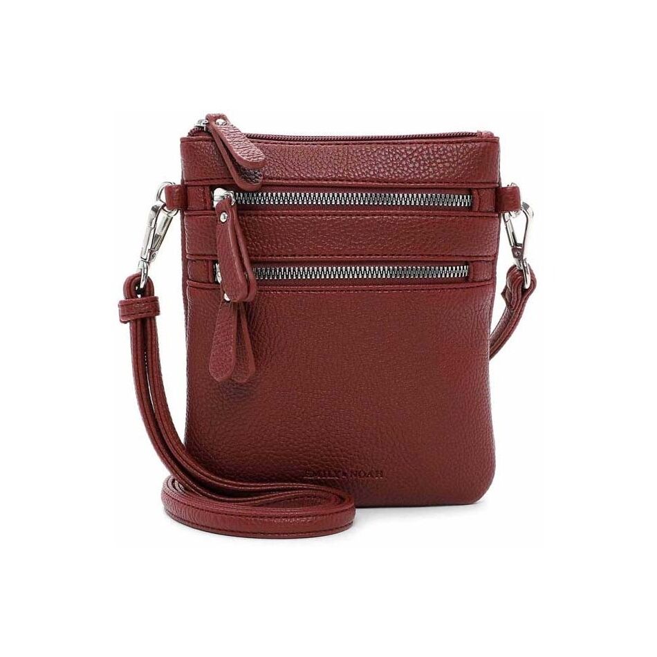 Emily & Noah Emma Handtas Klein Dubbele Rits Darkred | Wennekes