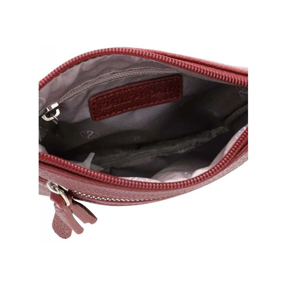 Emily & Noah Emma Handtas Klein Dubbele Rits Darkred | Wennekes