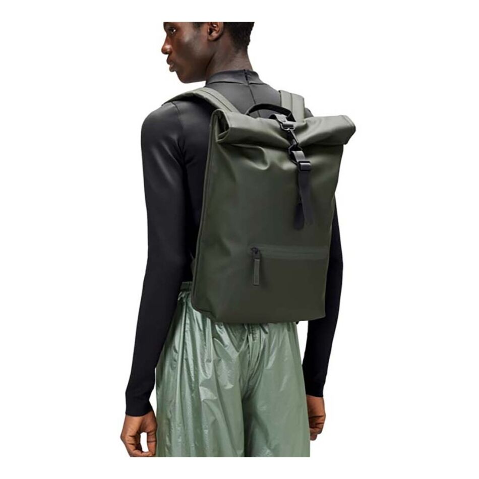 Rains Rolltop Rucksack W3 Green | Wennekes