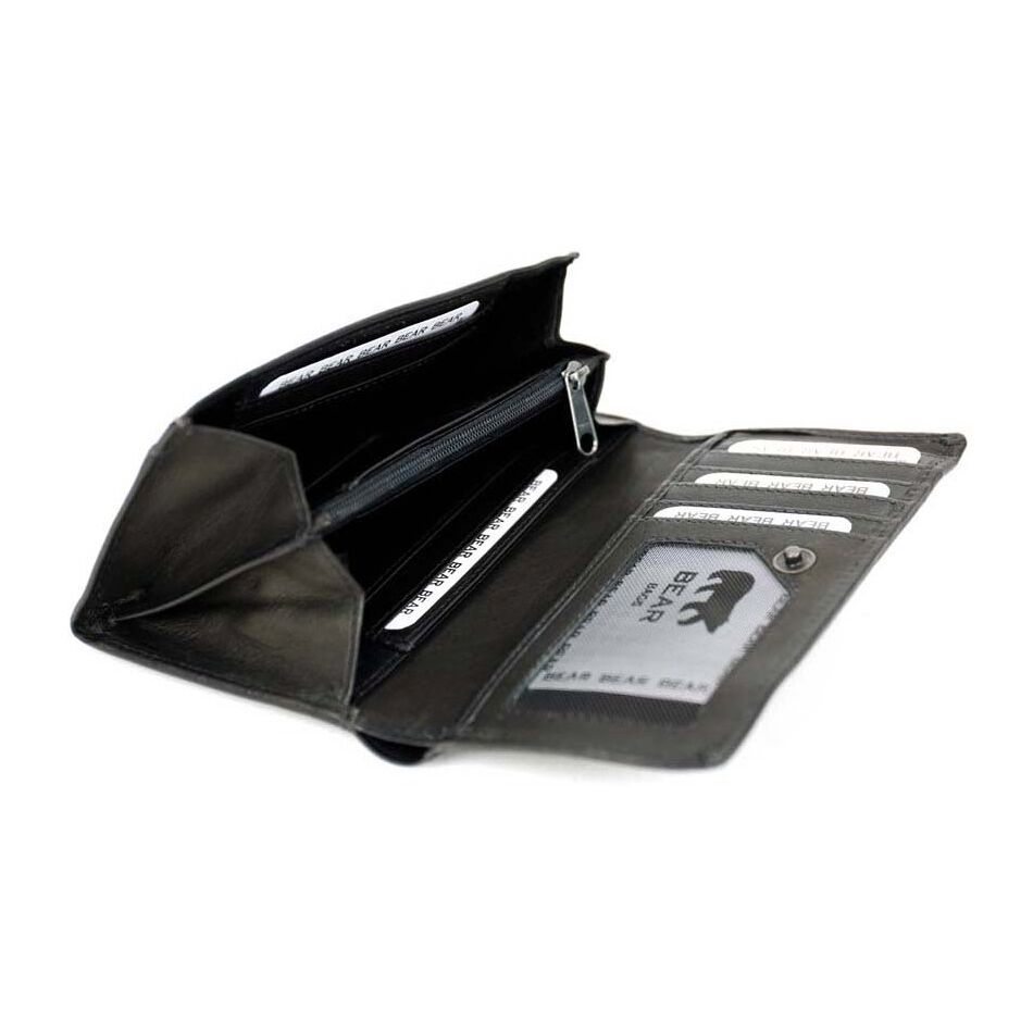 Bear Design Overslagportemonnee Sweety XL Black | Wennekes