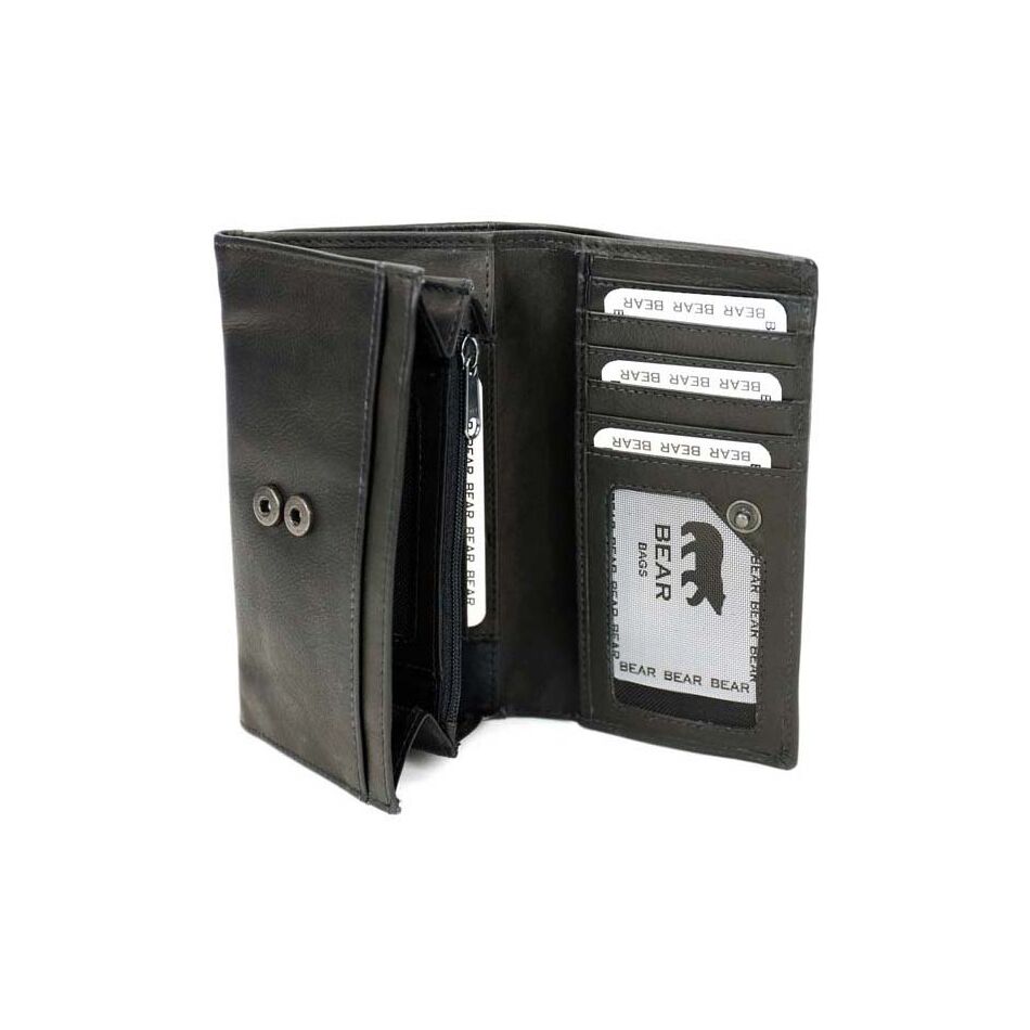 Bear Design Overslagportemonnee Sweety XL Black | Wennekes