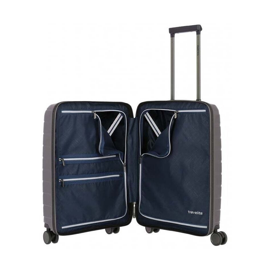 Travelite Air Base 4W Trolley S with Front Pocket Anthraciet | Wennekes