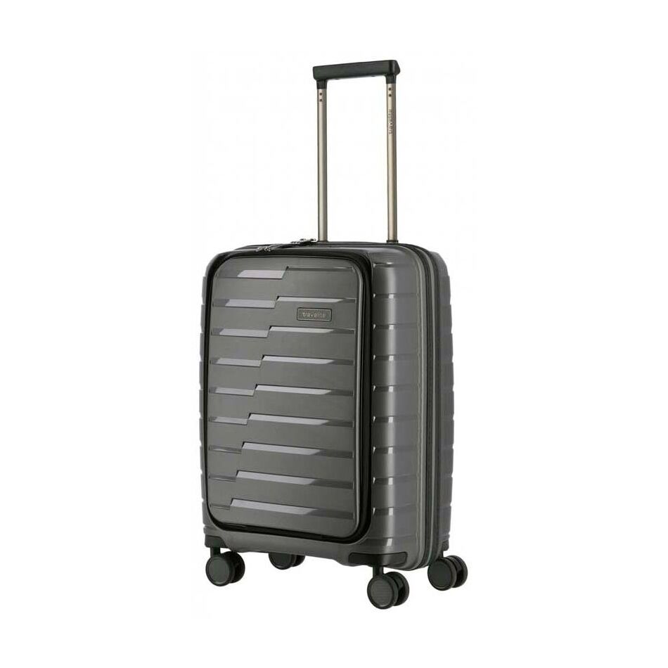 Travelite Air Base 4W Trolley S with Front Pocket Anthraciet | Wennekes