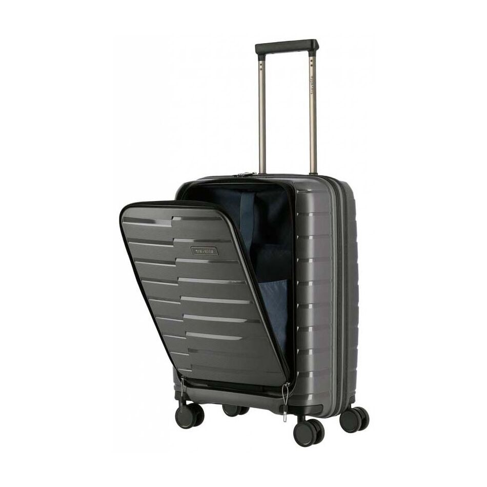 Travelite Air Base 4W Trolley S with Front Pocket Anthraciet | Wennekes