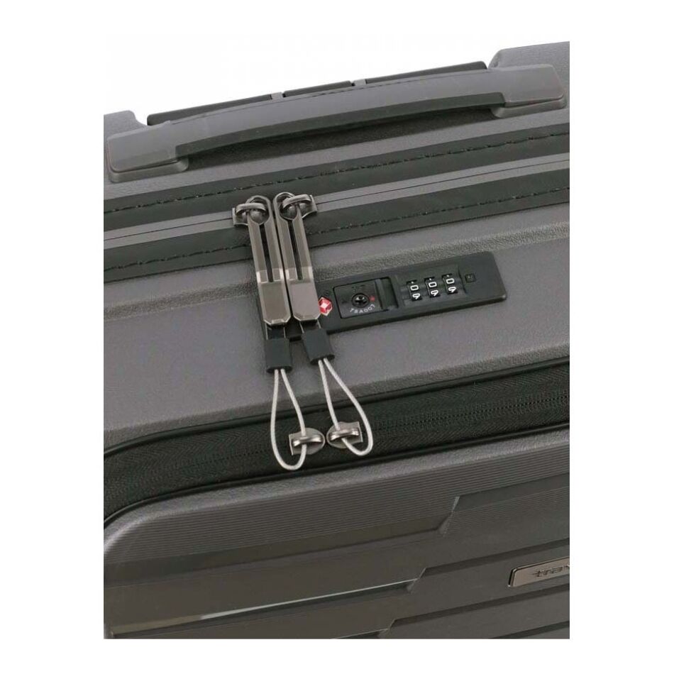 Travelite Air Base 4W Trolley S with Front Pocket Anthraciet | Wennekes