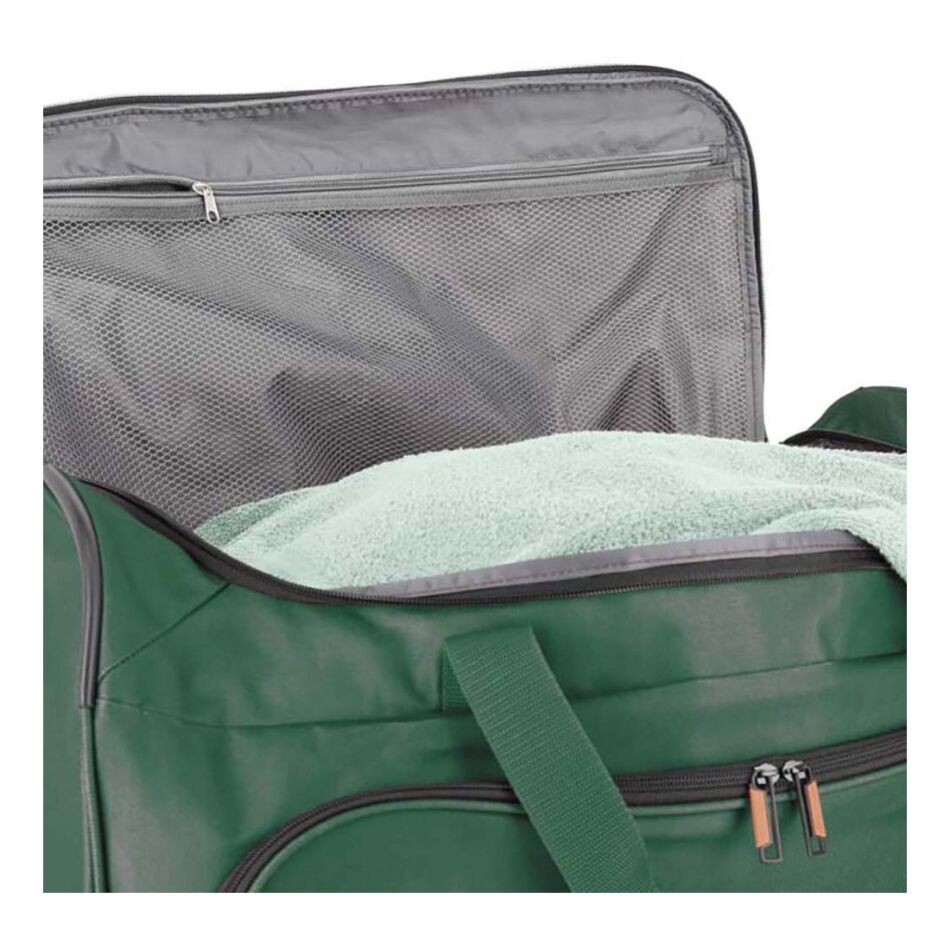 Travelite Basics Wheeled Duffle Dark Green | Wennekes