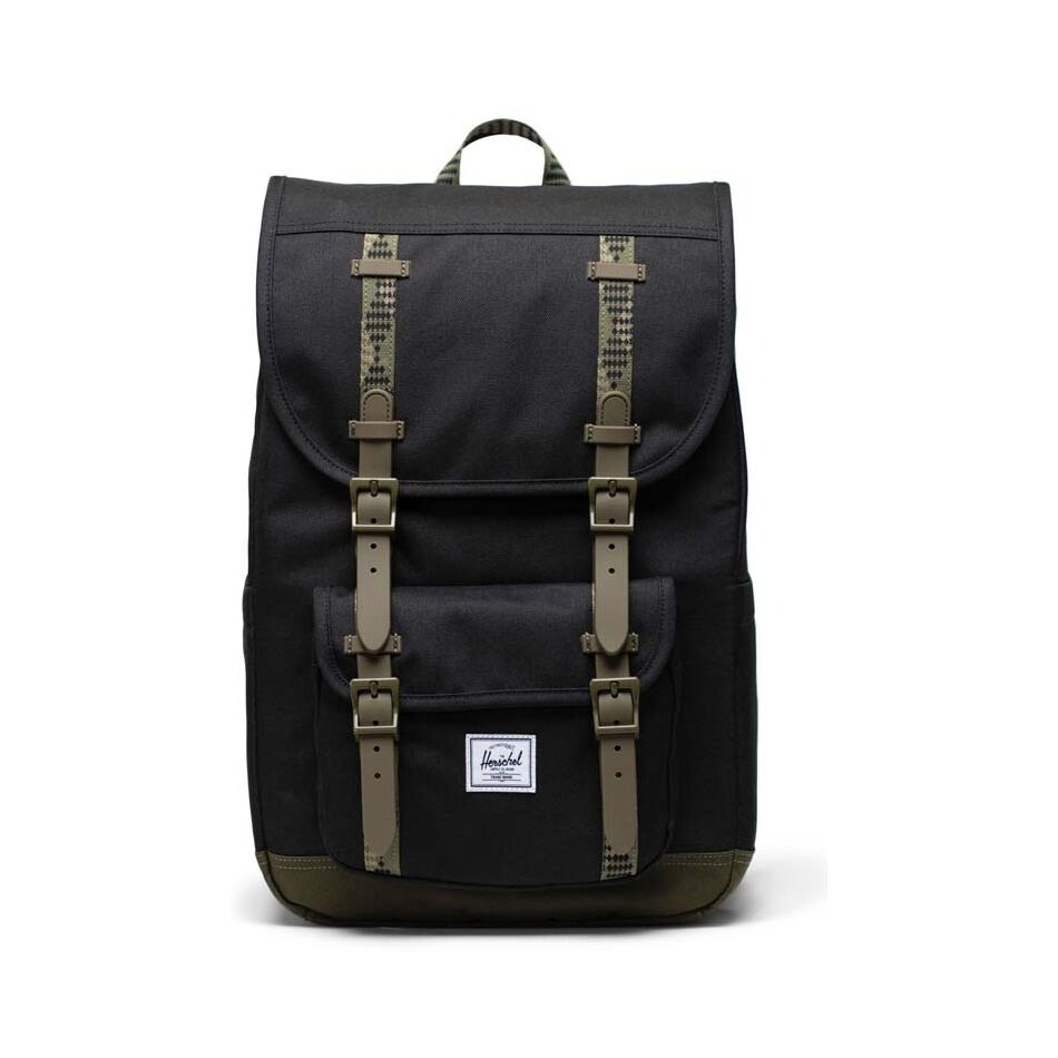 Herschel Little America Mid-Volume Black/Ivy Green | Wennekes