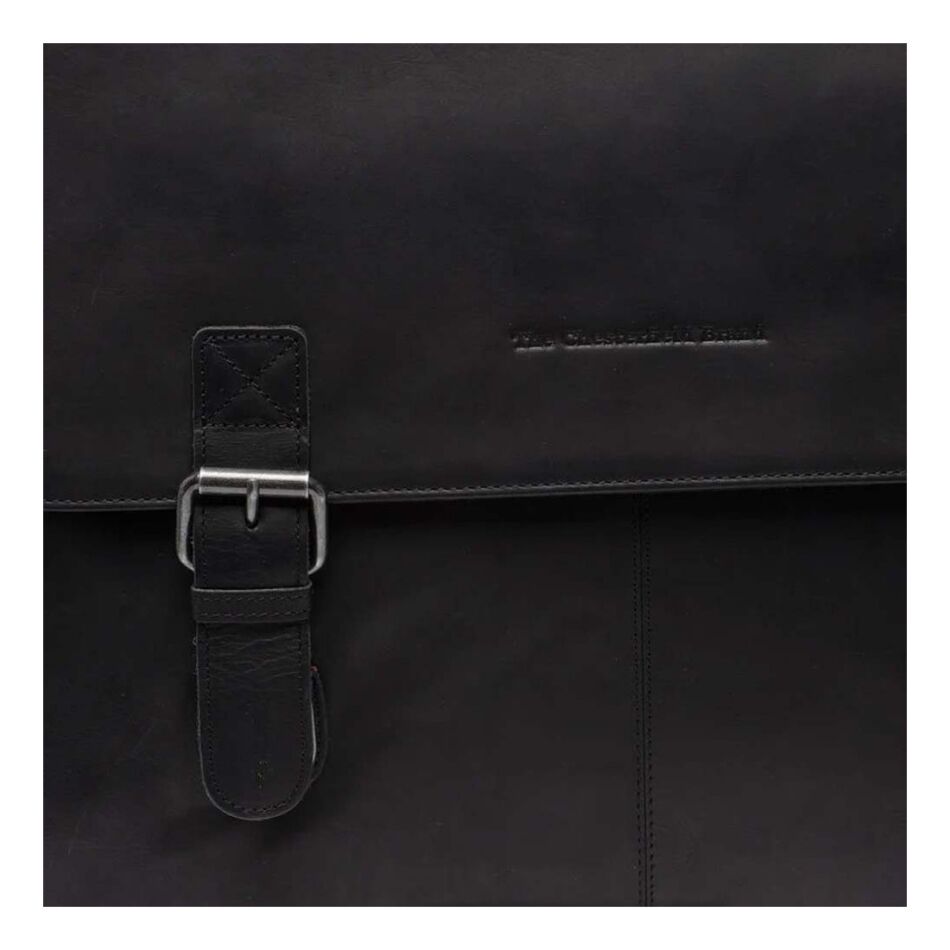 The Chesterfield Brand Leren Laptoptas Belfast Zwart | Wennekes