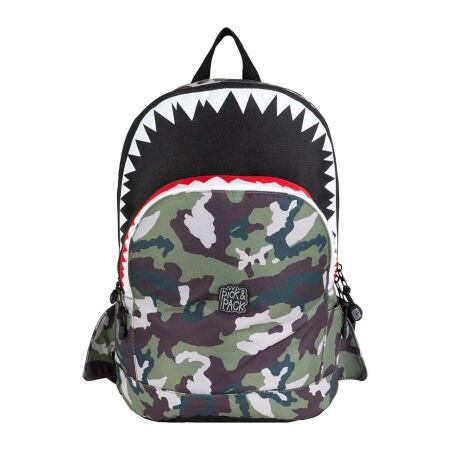 Pick & Pack Shark Shape Backpack M Groen combi