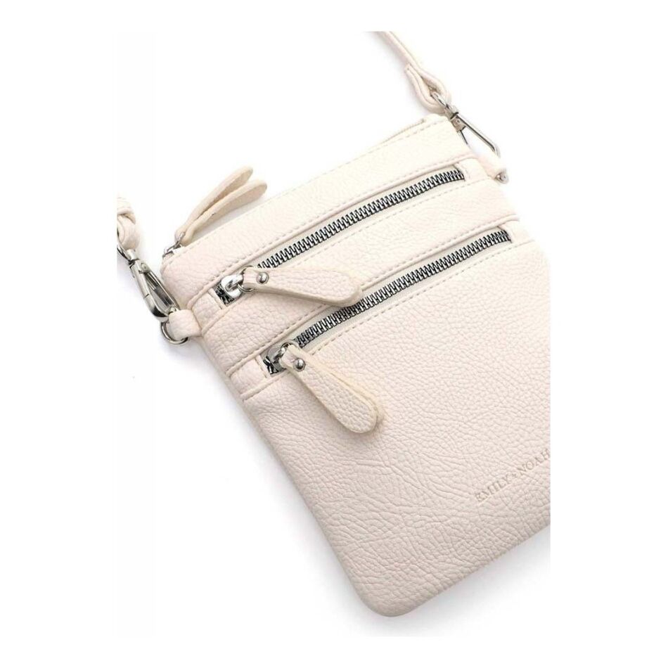 Emily & Noah Emma Handtas Klein Dubbele Rits Cream | Wennekes
