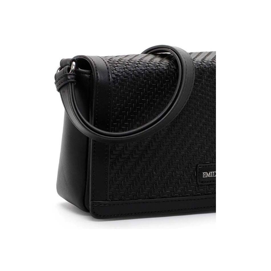 Emily & Noah Brenda Handtas Middel met Klep Black | Wennekes