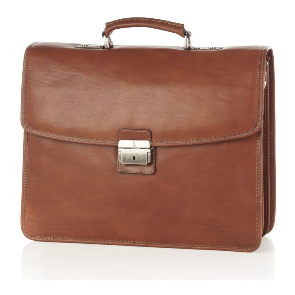 Castelijn & Beerens Verona Laptoptas 15.6 Inch licht bruin | Wennekes.nl