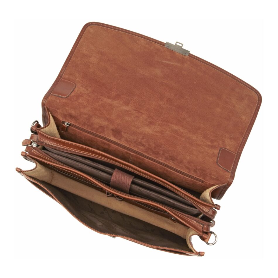 Castelijn & Beerens Verona Laptoptas 15.6 Inch licht bruin | Wennekes.nl