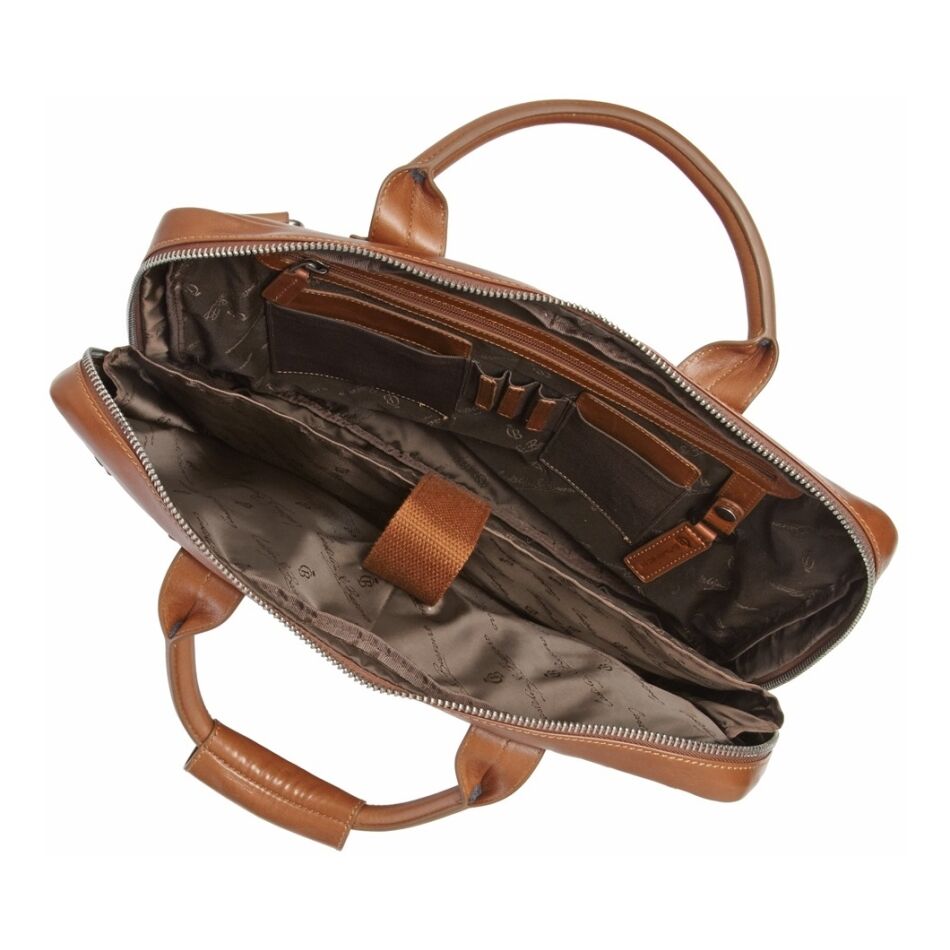 Castelijn & Beerens Firenze Laptoptas 15.6 inch licht bruin | Wennekes.nl