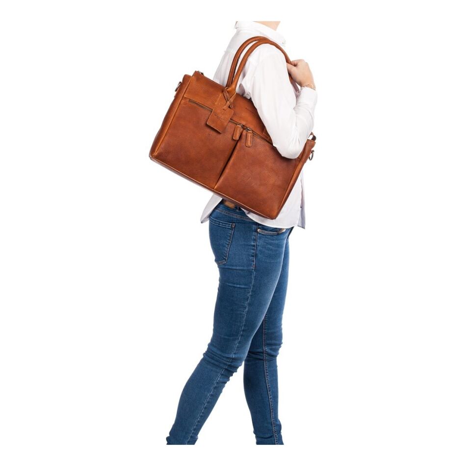 Burkely Burkely Antique Avery Laptopbag cognac | Wennekes.nl