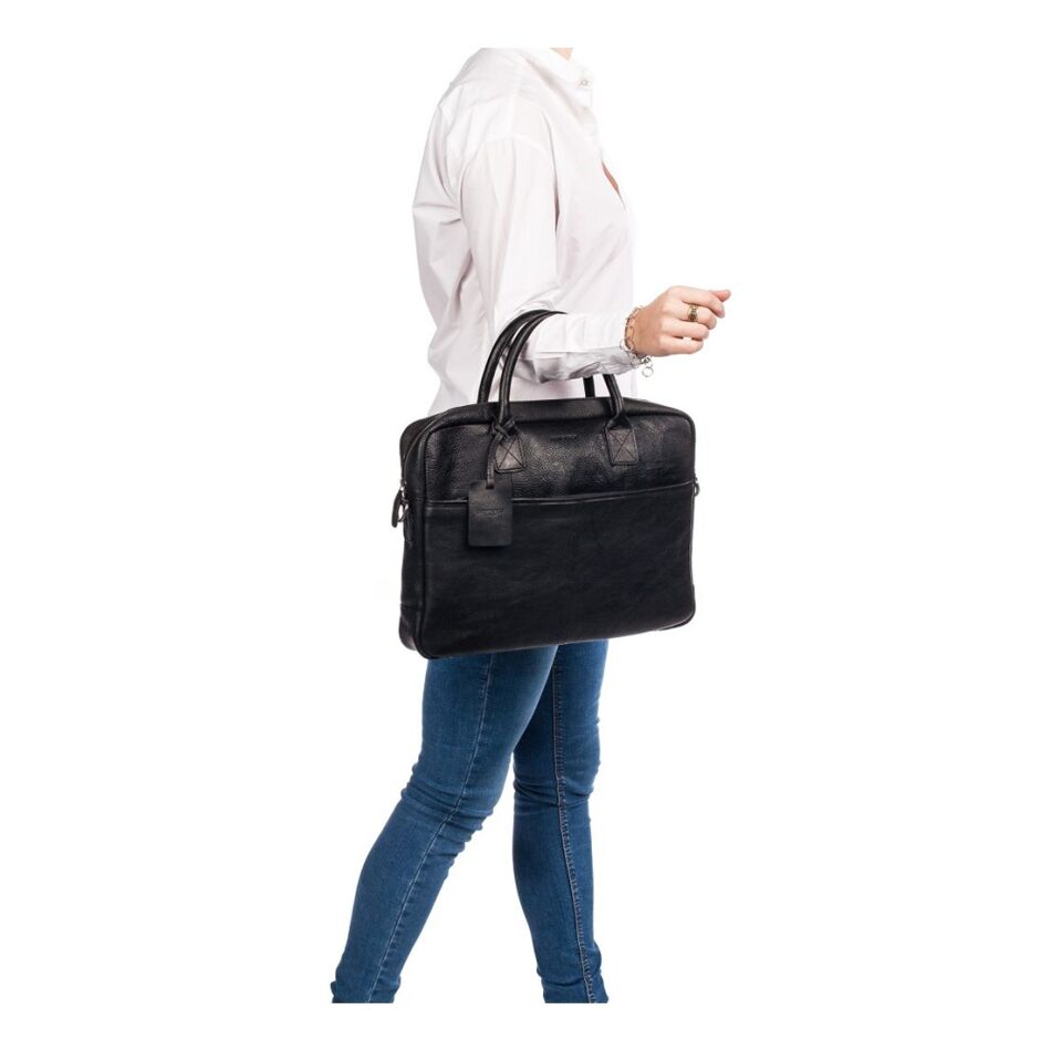 Burkely Burkely Antique Avery Laptopbag zwart | Wennekes.nl