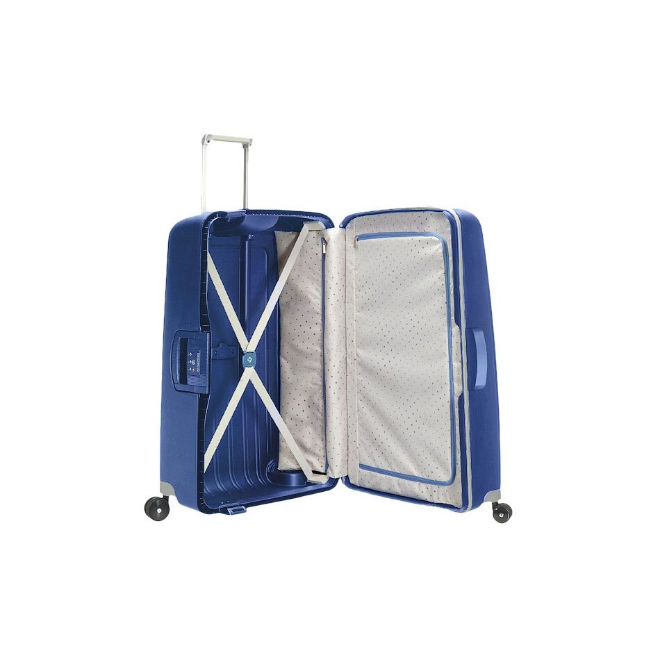 Samsonite S'cure Spinner 69 cm blauw | Wennekes.nl