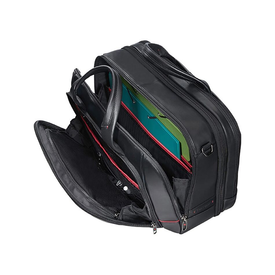 Samsonite Pro - Dlx 4 Lth/Lapt Bailhandle zwart | Wennekes.nl